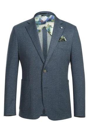 Navy Textured Sports Jacket