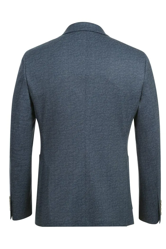 Navy Textured Sports Jacket