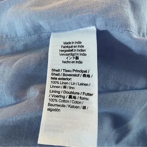 New! J. Crew linen daydream midi dress blue 20368