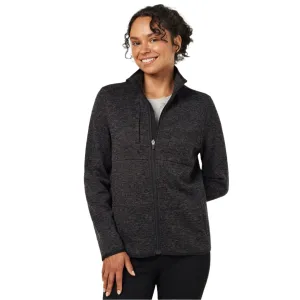 NNT Women's Textured Fleece Zip Front Jacket - Charcoal