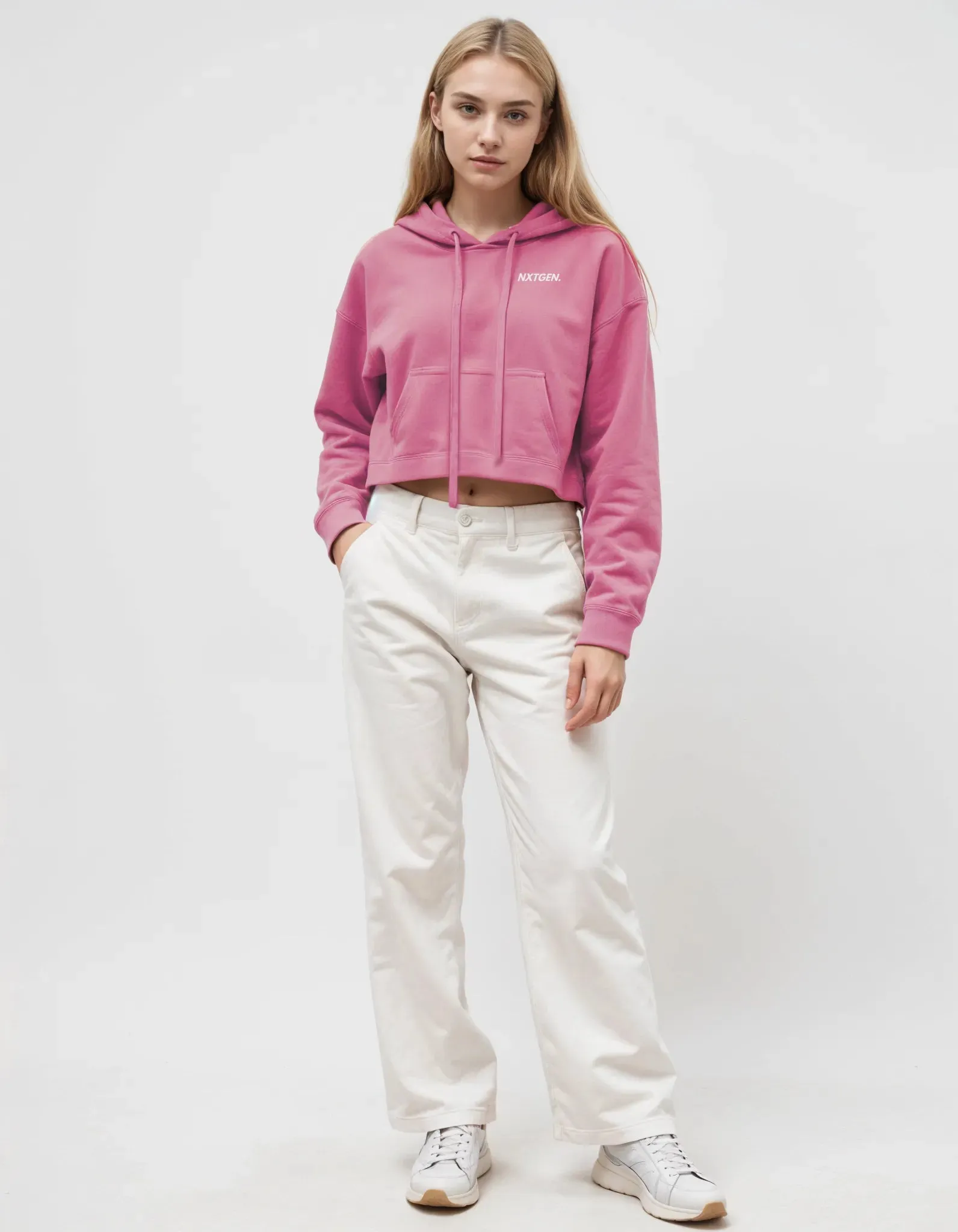 NXTGEN Washed Cropped Hoodie