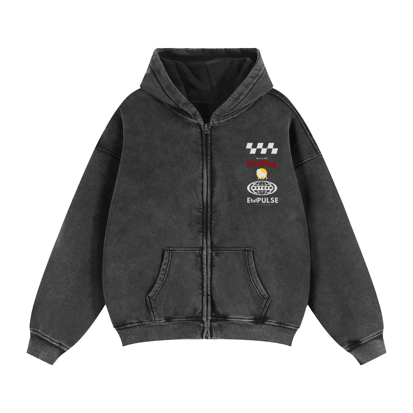 NXTGEN Zip-Through Boxy Hoodie