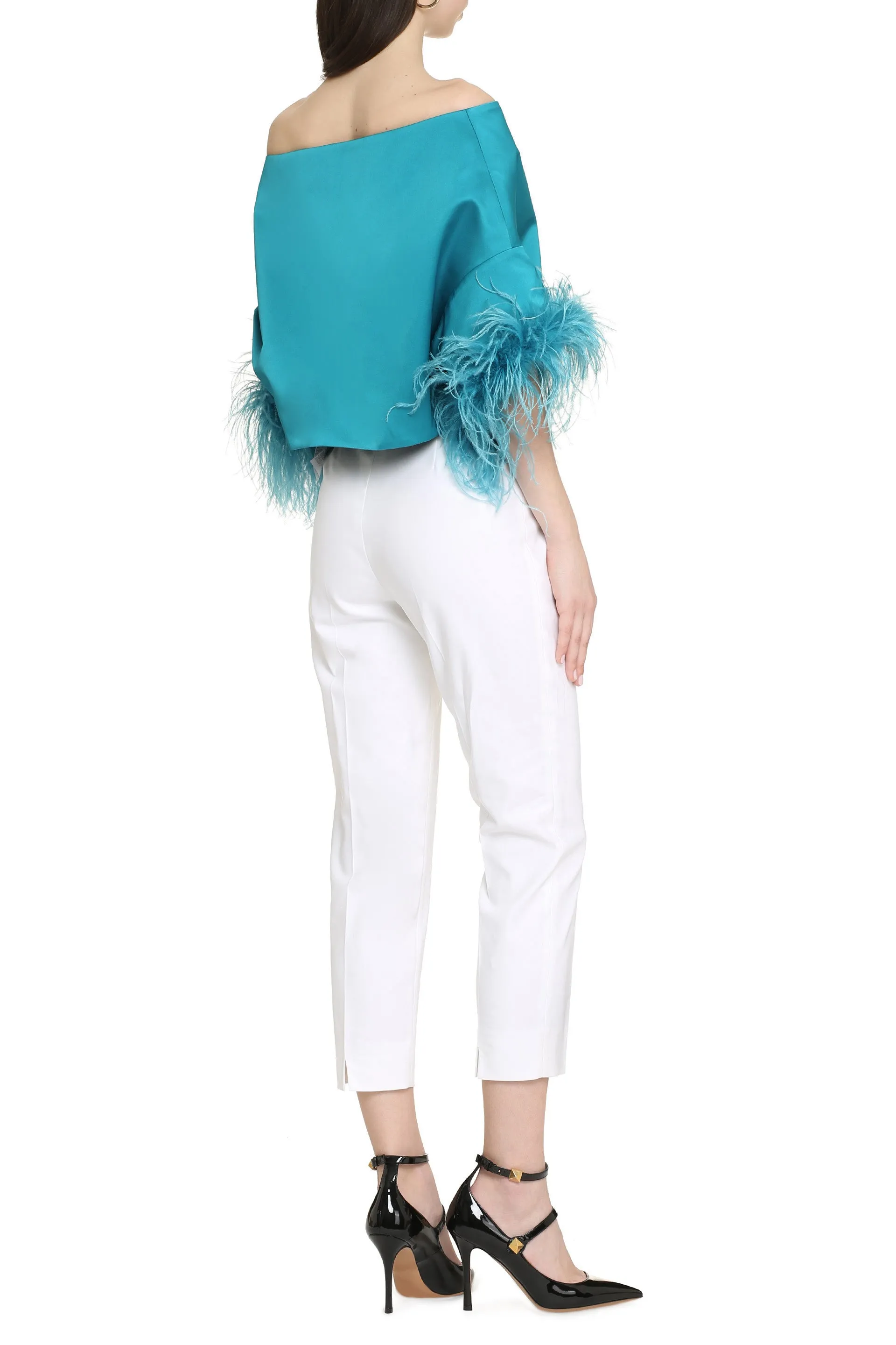 Off-shoulder bolero jacket