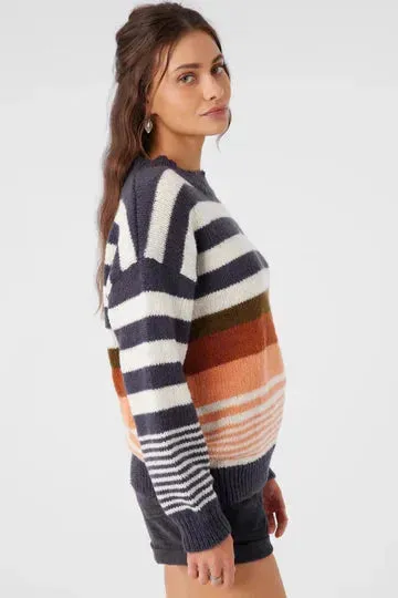 O’Neill Women's Billie Stripe Mock Sweater
