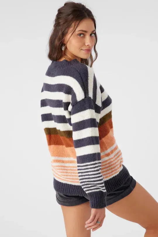 O’Neill Women's Billie Stripe Mock Sweater