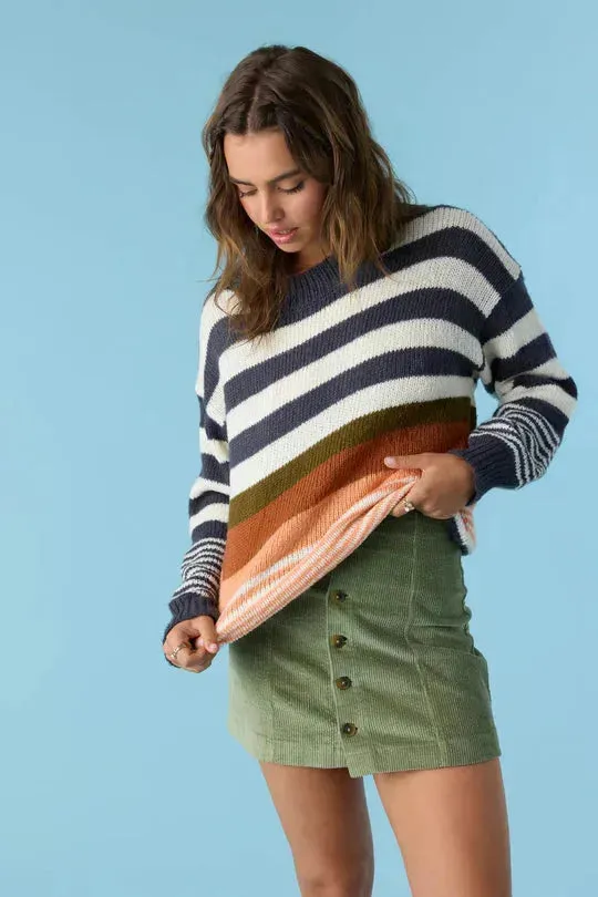O’Neill Women's Billie Stripe Mock Sweater