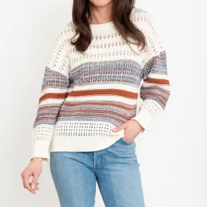 Opal Color Block Crochet Sweater