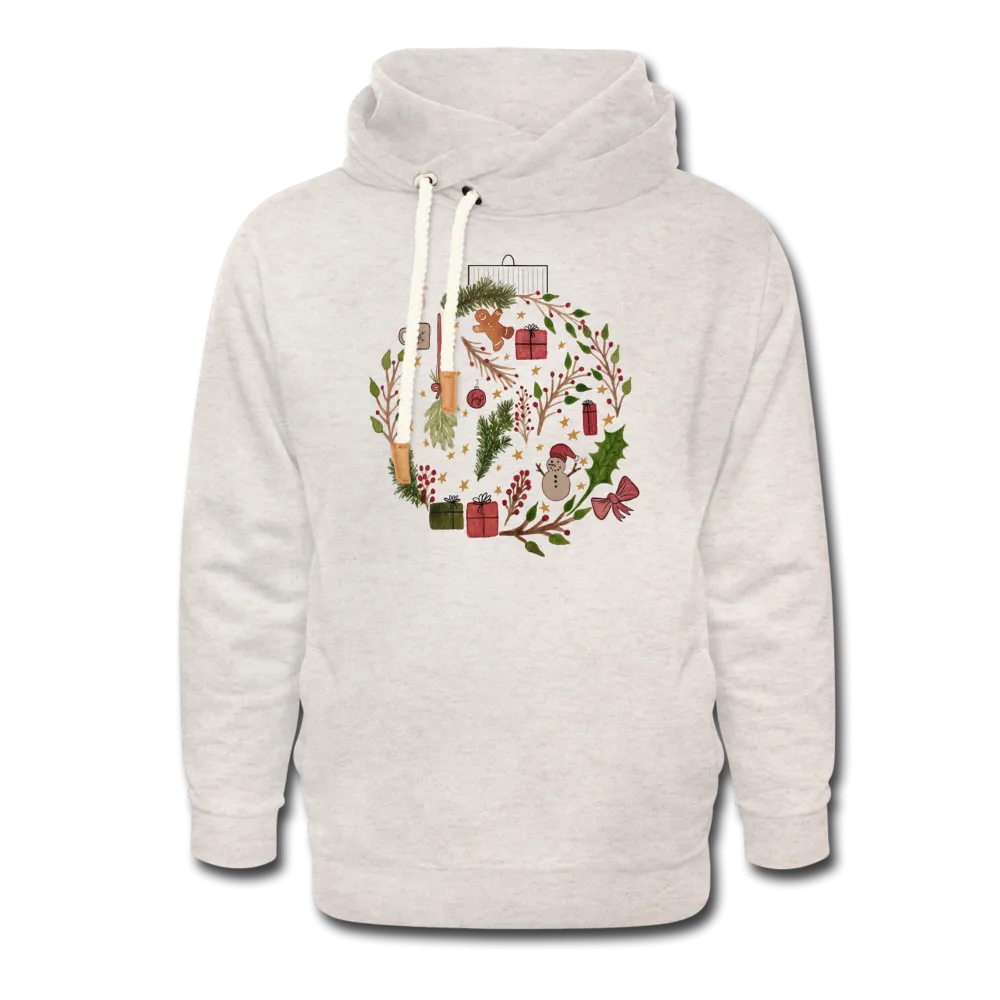 Ornament Shawl Collar Adult Hoodie