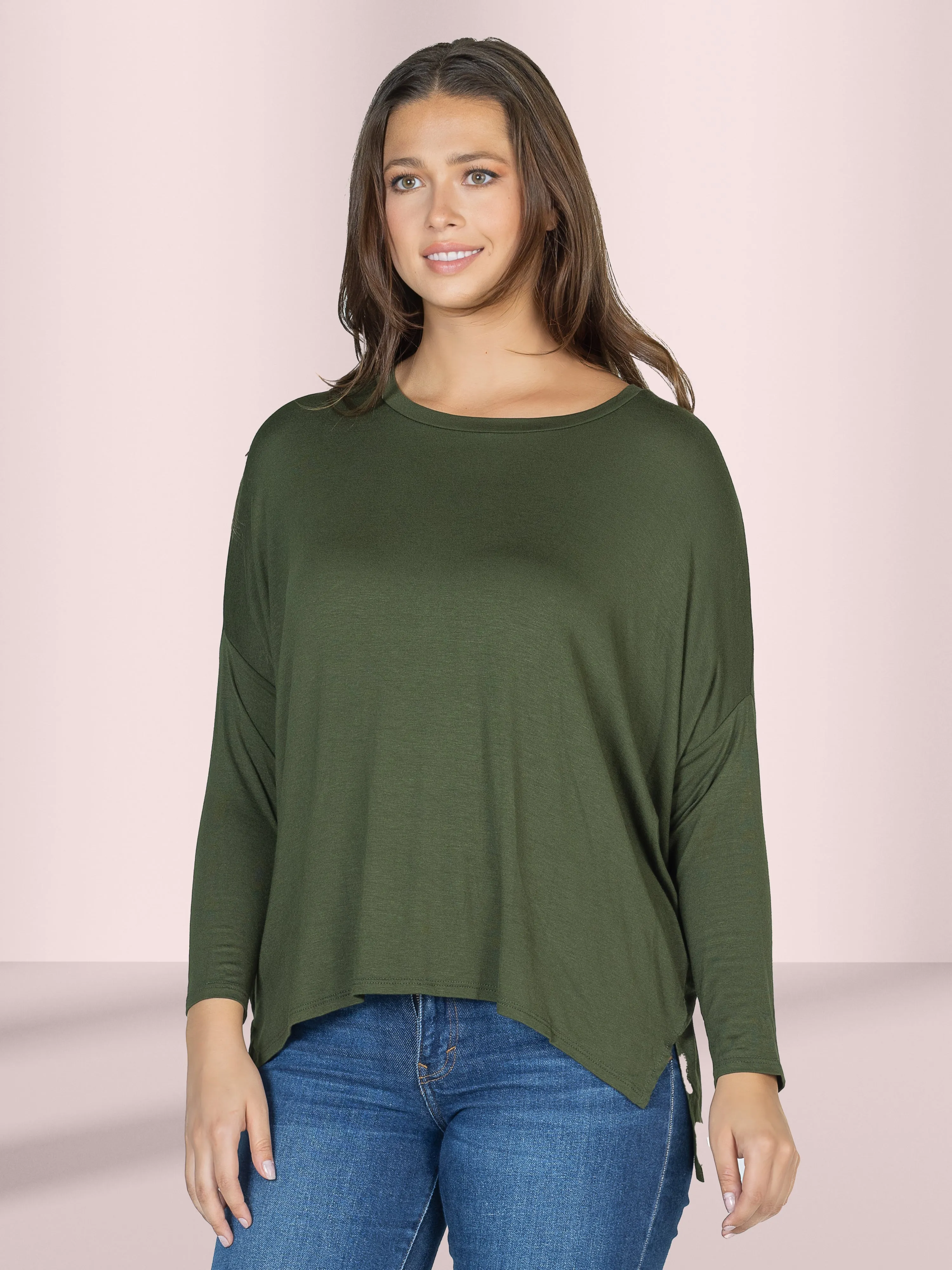 Oversized Long Sleeve Dolman Top