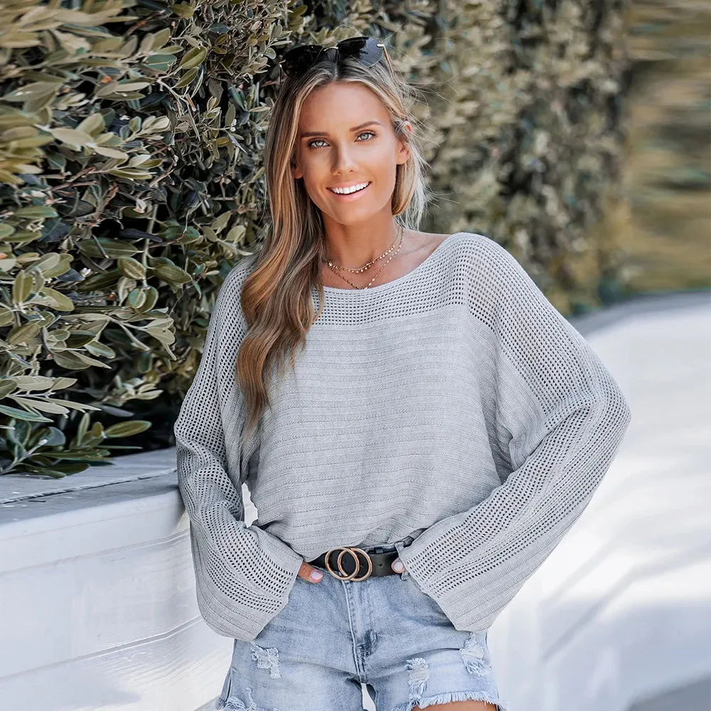 Oversized Rib Cutout Sweater