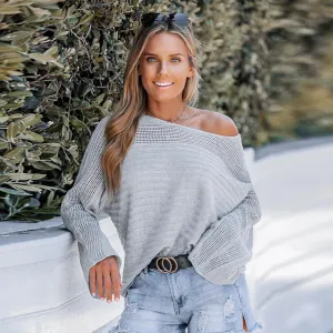 Oversized Rib Cutout Sweater
