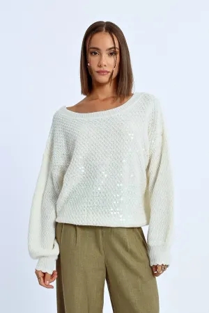 OVERSIZED SEQUIN SWEATER