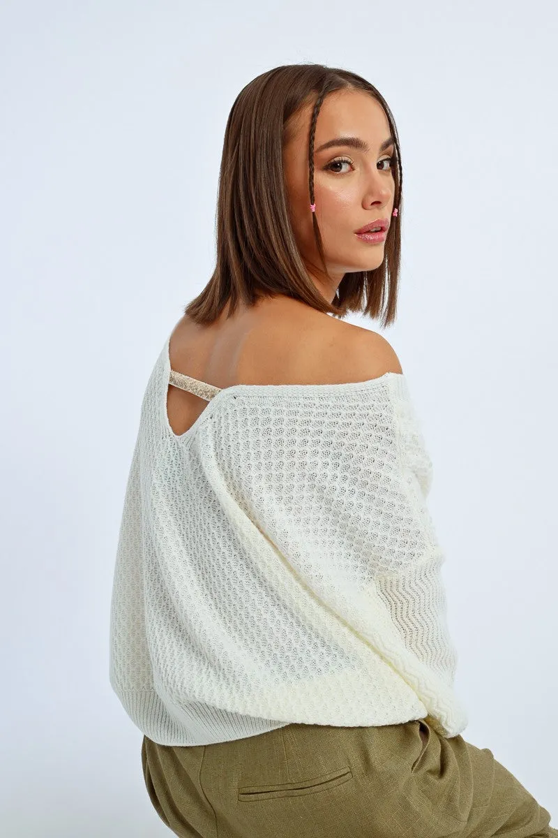 OVERSIZED SEQUIN SWEATER