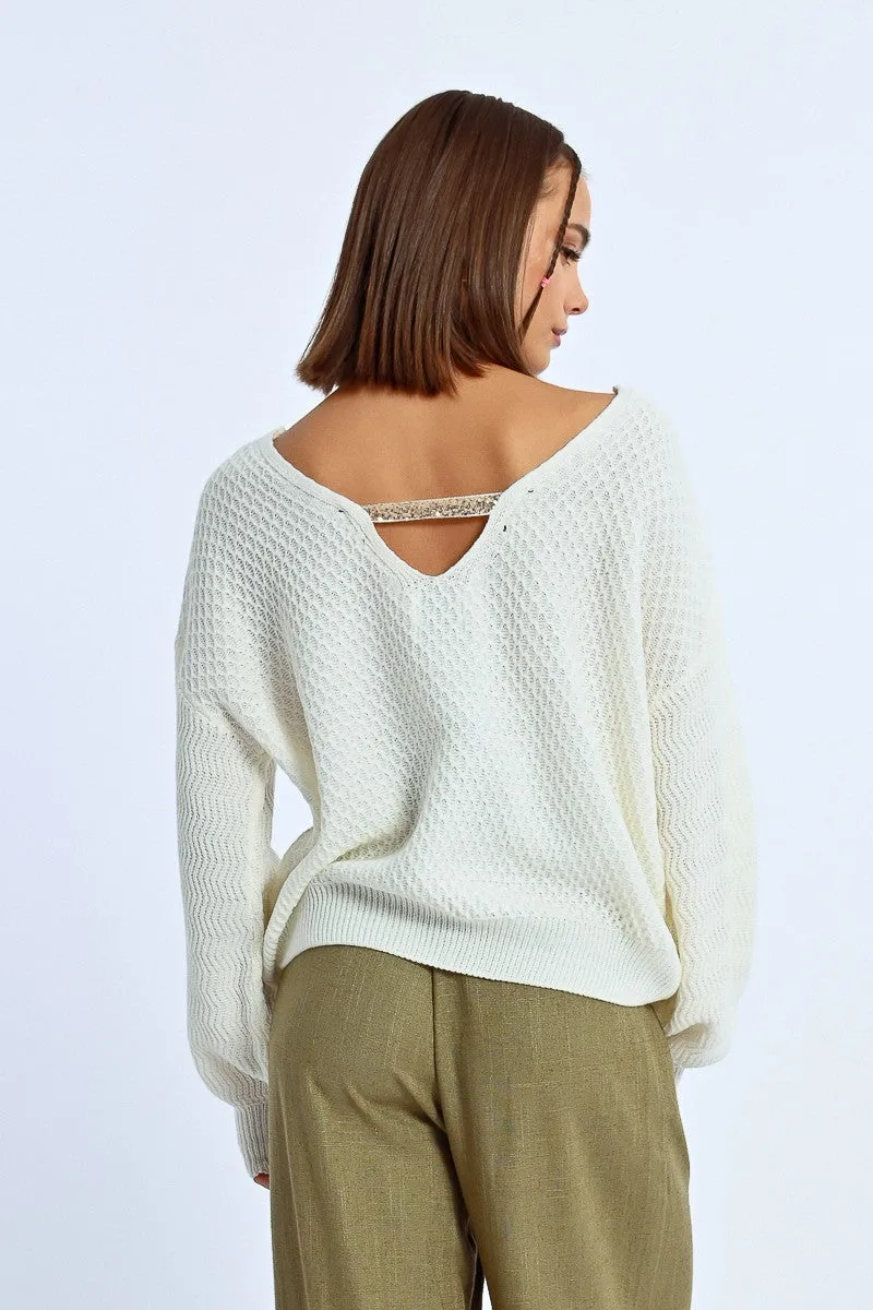 OVERSIZED SEQUIN SWEATER