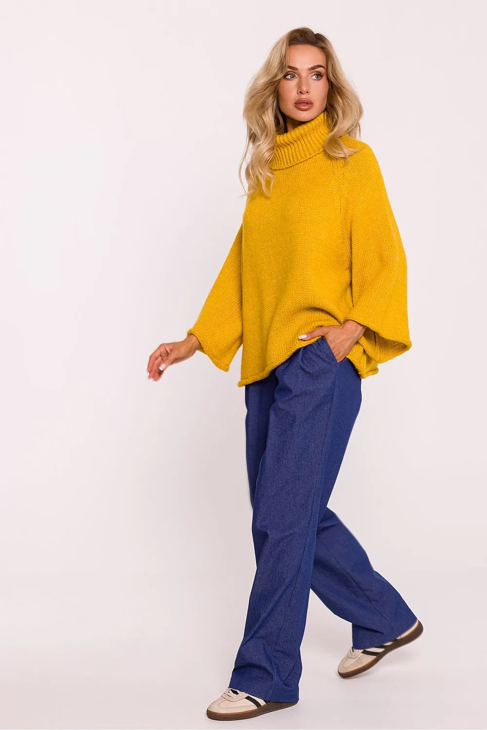 Oversized Turtleneck Pile Sweater