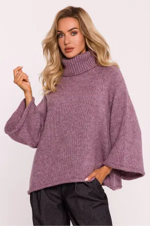 Oversized Turtleneck Pile Sweater
