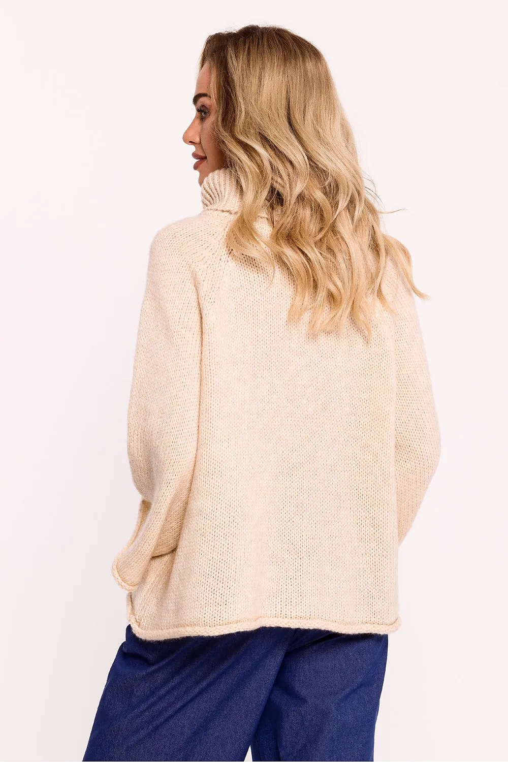 Oversized Turtleneck Pile Sweater