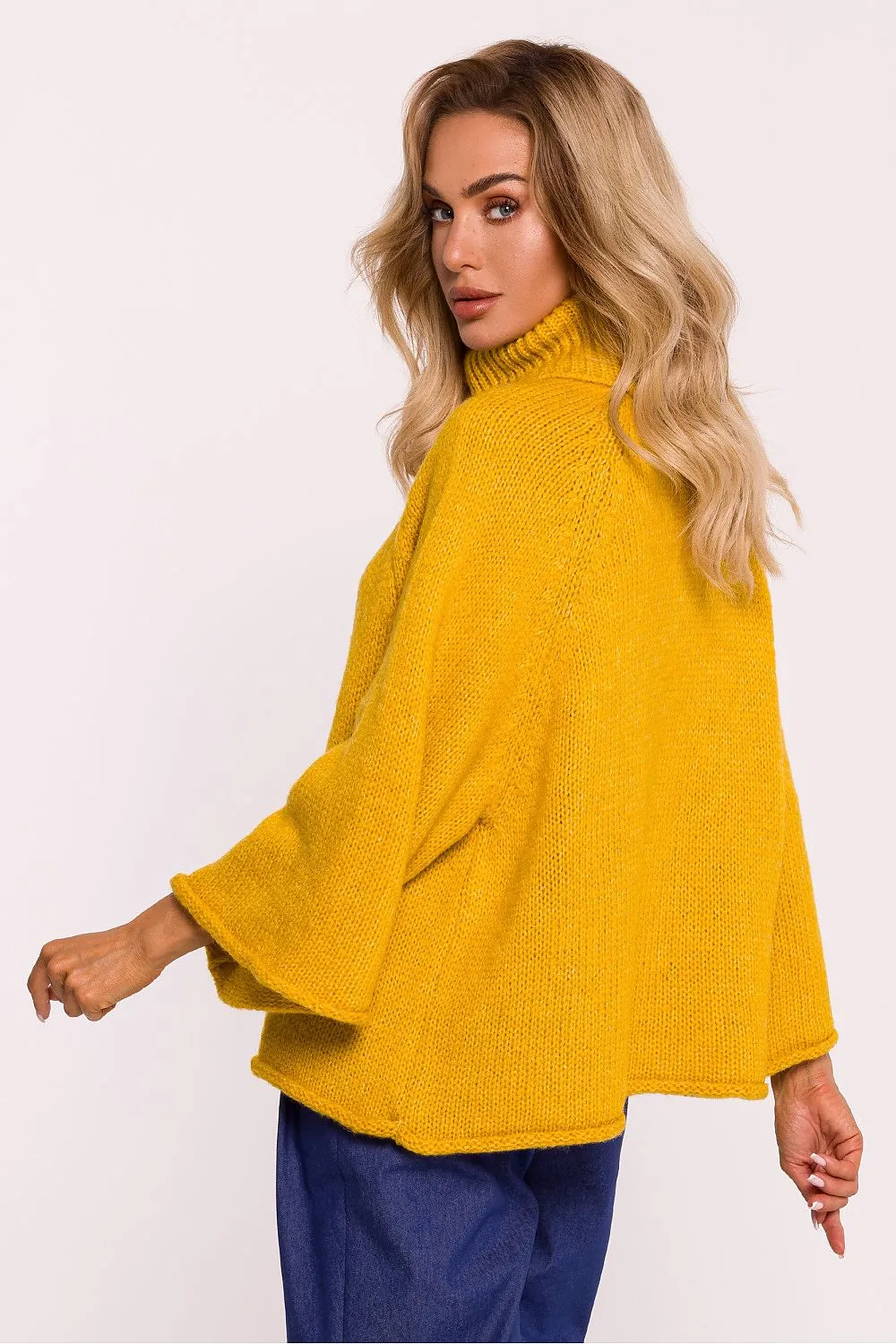 Oversized Turtleneck Pile Sweater