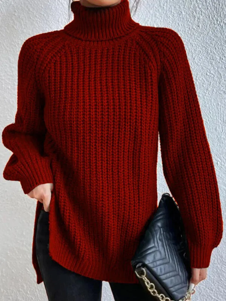 Oversized turtleneck sweater