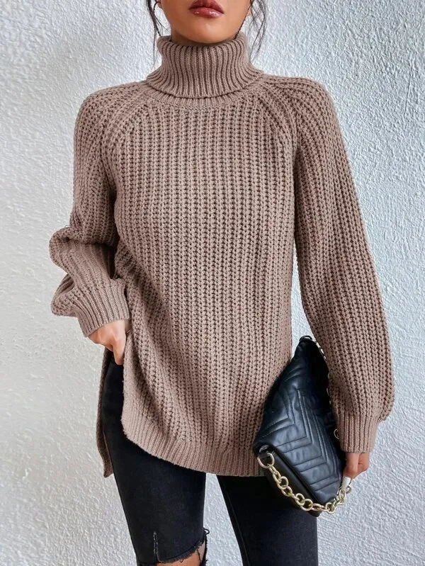 Oversized turtleneck sweater