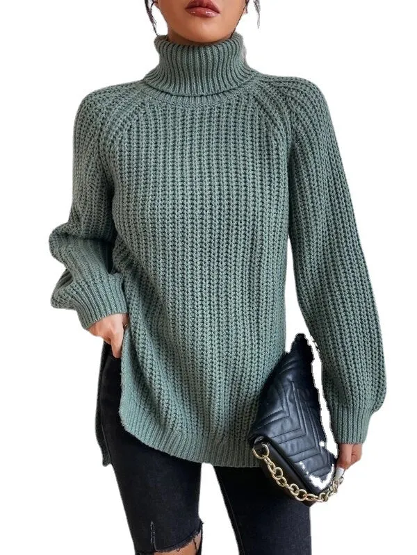 Oversized turtleneck sweater