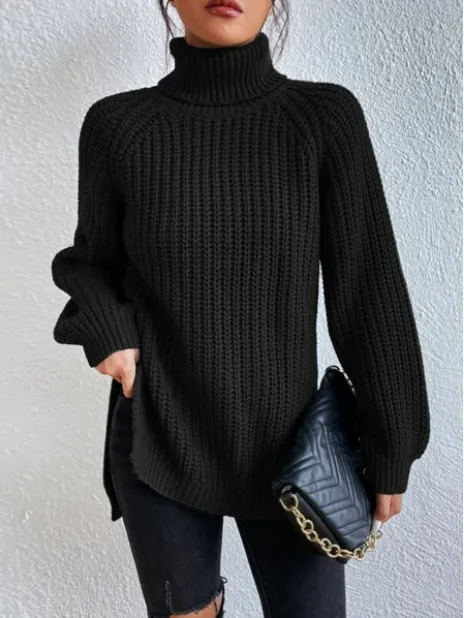 Oversized turtleneck sweater