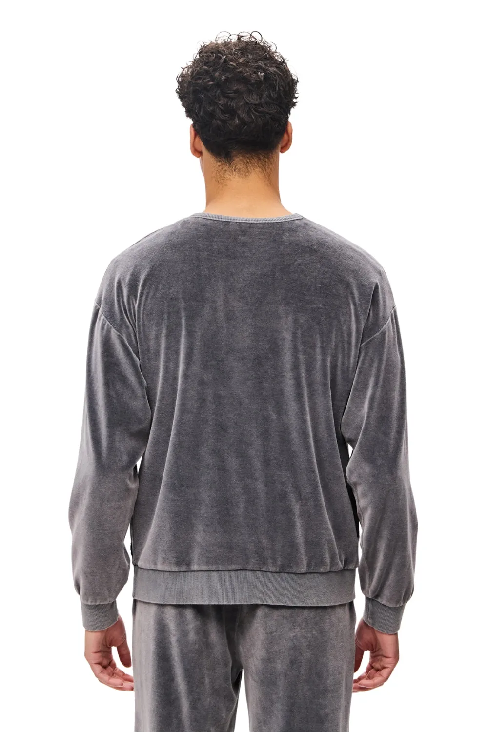OVERSIZED VELVET CREWNECK