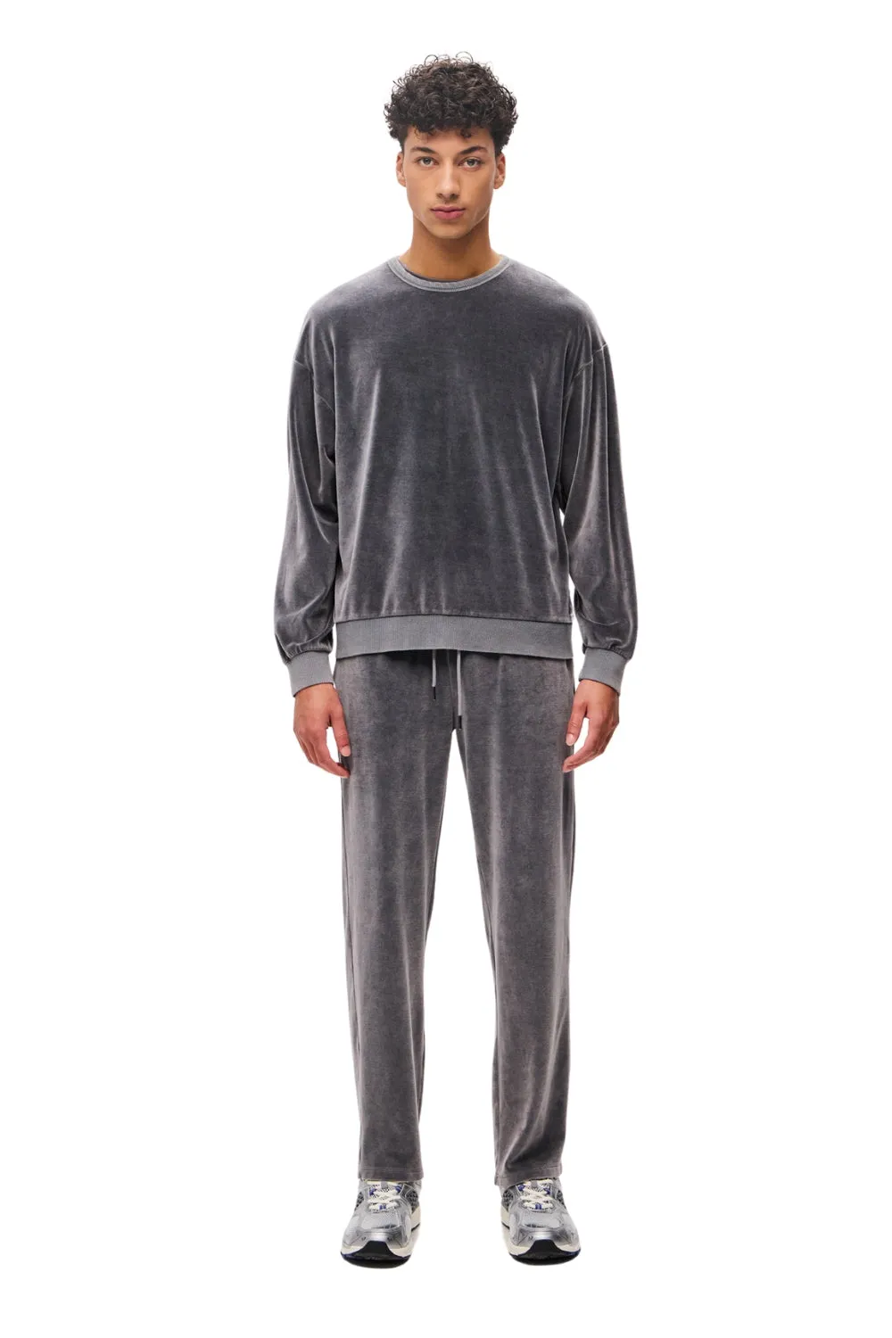 OVERSIZED VELVET CREWNECK