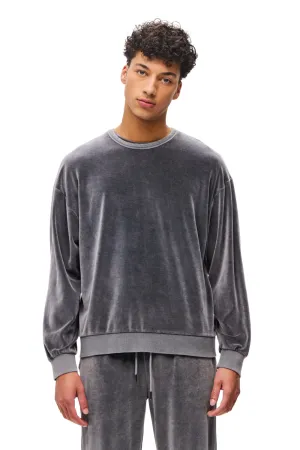 OVERSIZED VELVET CREWNECK