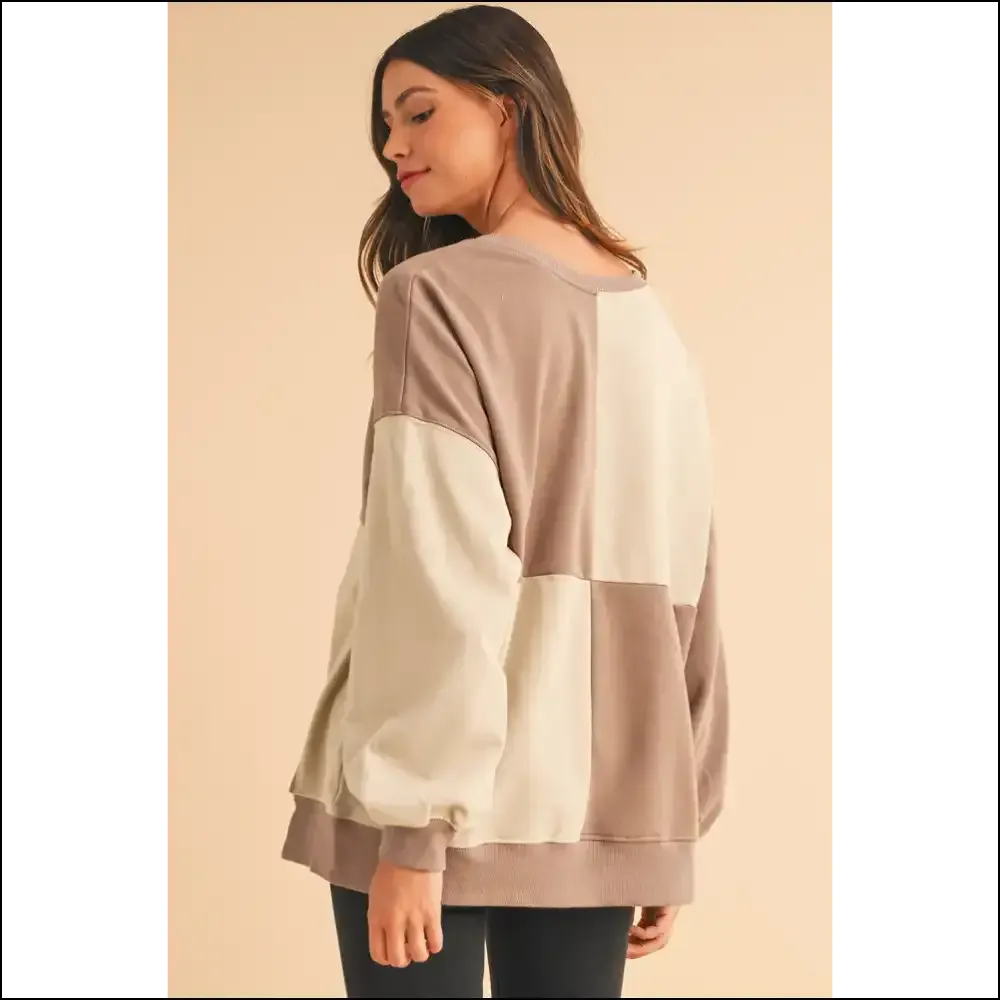 Parchment Colorblock Henley: so Comfy, Youll Ghost your Other Sweaters 👻