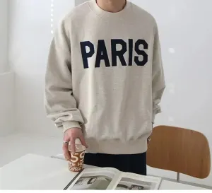 PARIS Printed Round Neck Sweatshirt