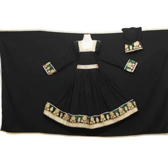 Pashtun Bridal Black Gown Dress