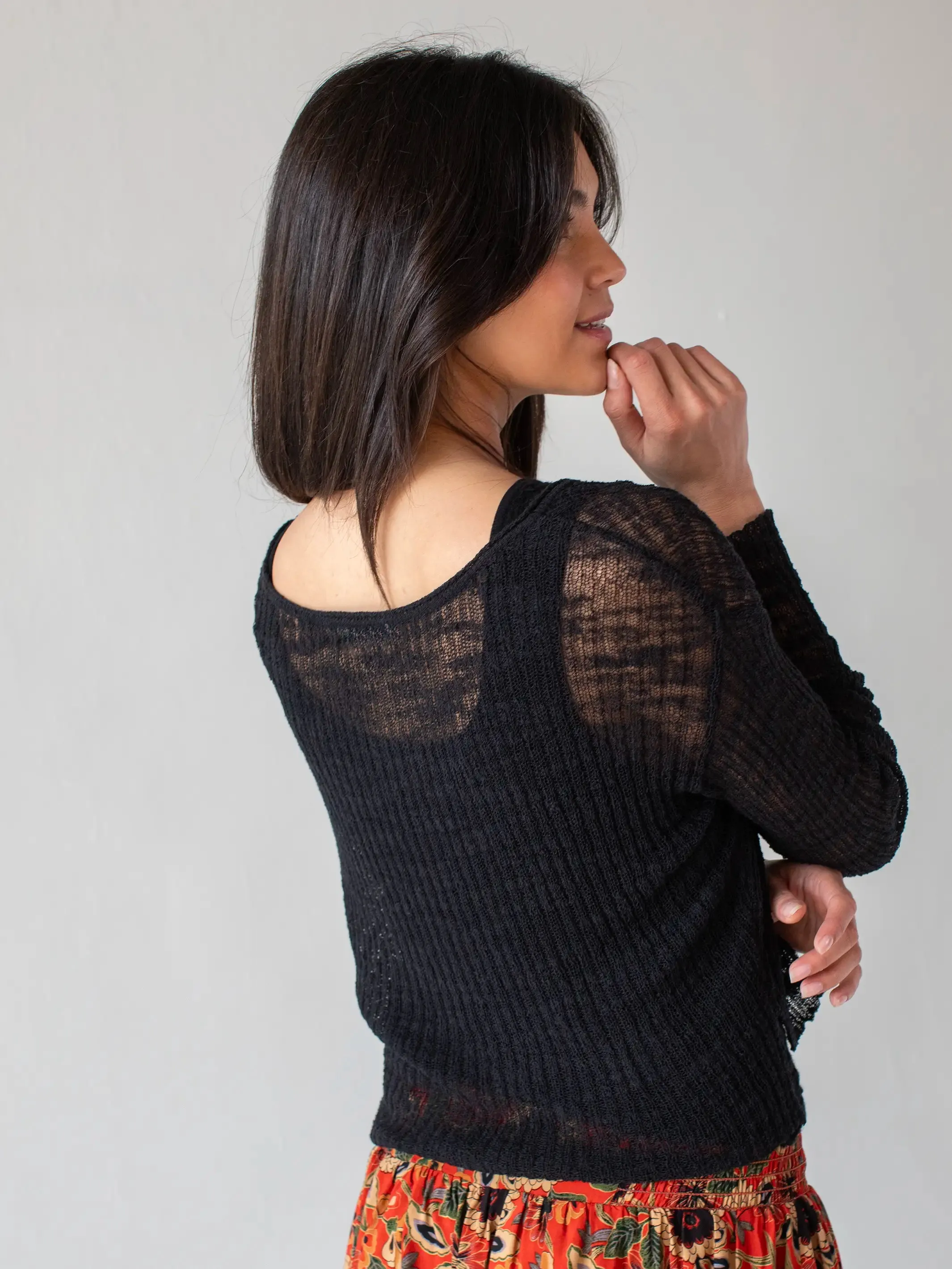 Patti Layering Sweater - Black