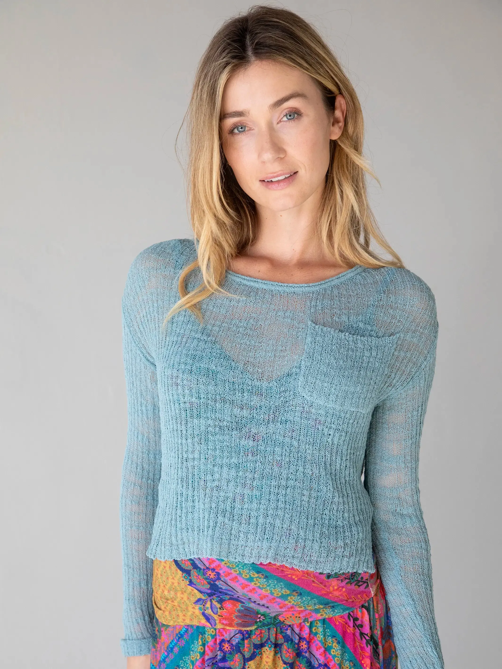 Patti Layering Sweater - Light Blue