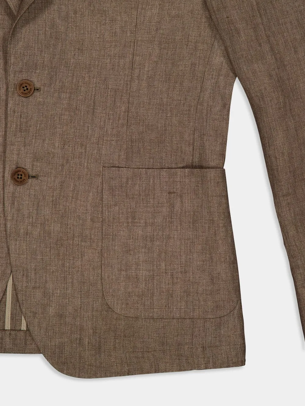 Paulo Linen Single-Breasted Blazer