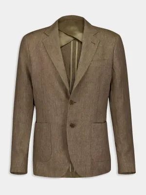 Paulo Linen Single-Breasted Blazer