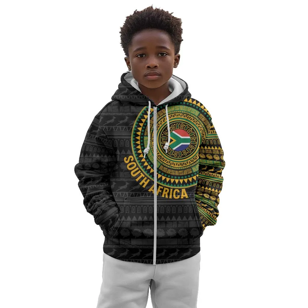 Personalised South Africa African Tribal Pattern Kid Hoodie Chest Arm Tattoo LT15