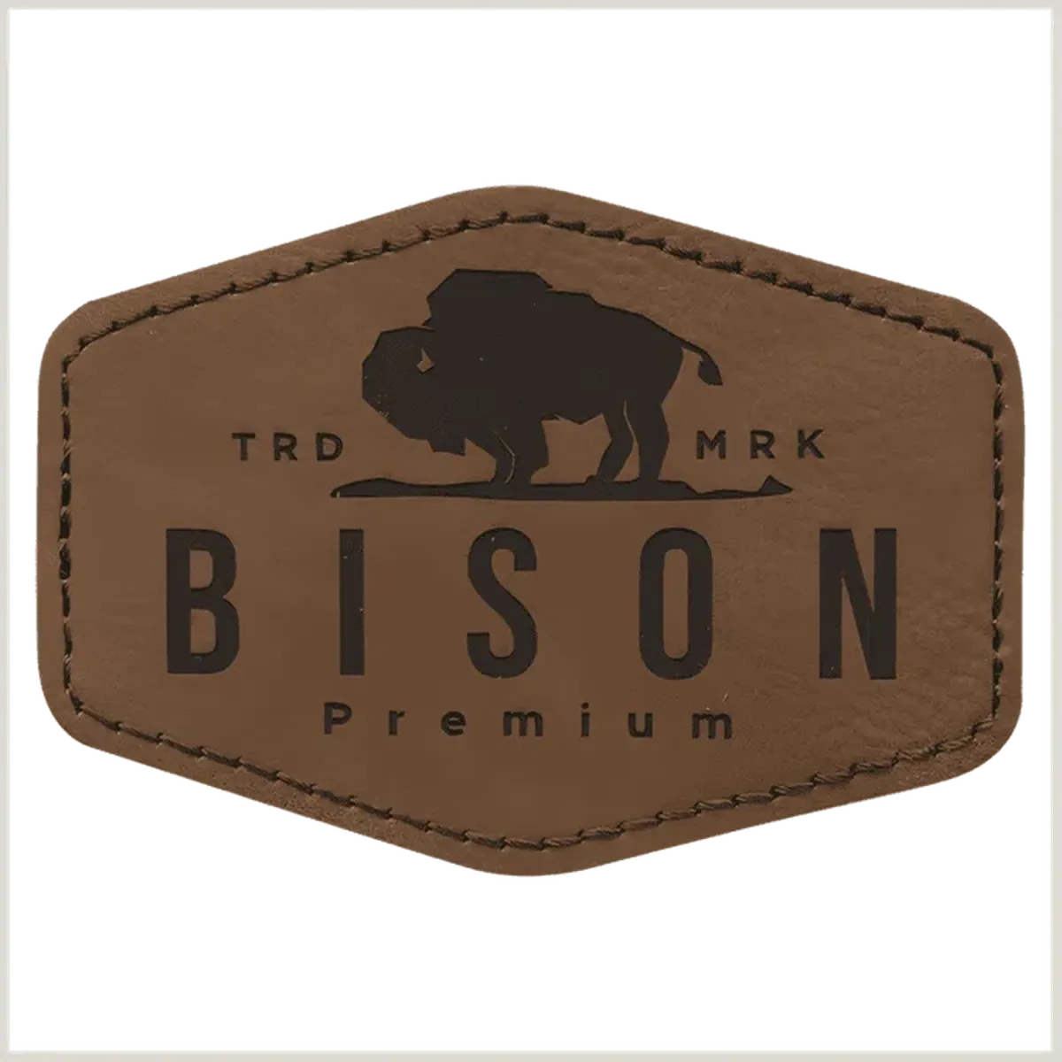 Personalized Patches in Self-Adhesive Leatherette - Hexagon Shape
