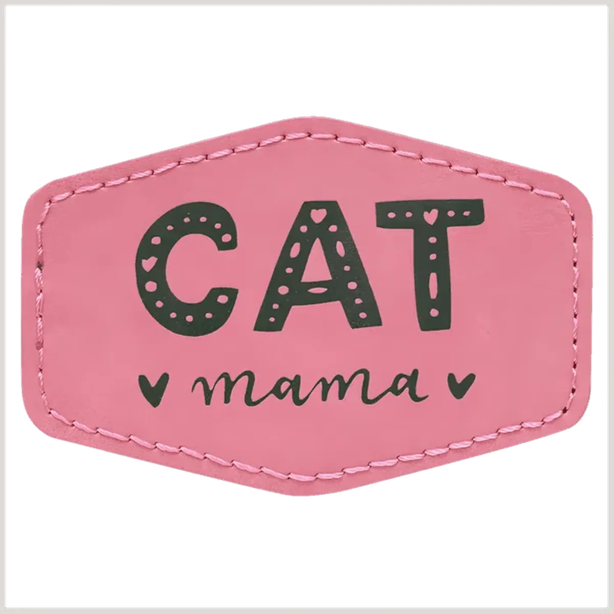 Personalized Patches in Self-Adhesive Leatherette - Hexagon Shape