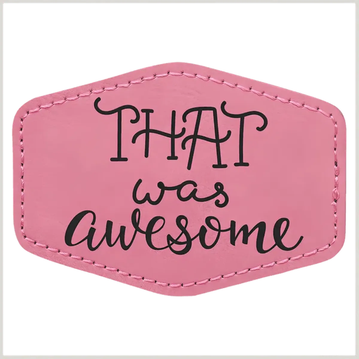 Personalized Patches in Self-Adhesive Leatherette - Hexagon Shape