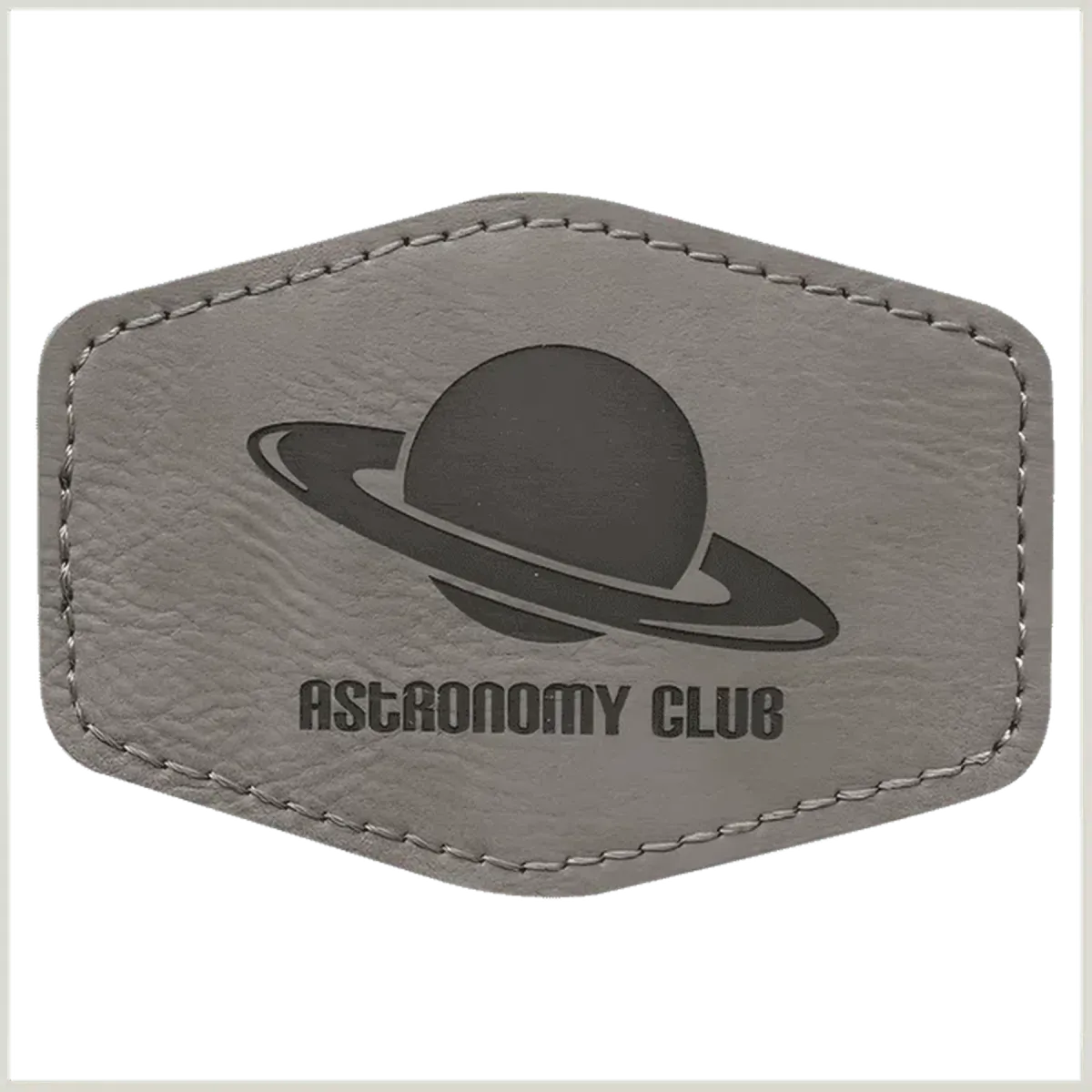 Personalized Patches in Self-Adhesive Leatherette - Hexagon Shape