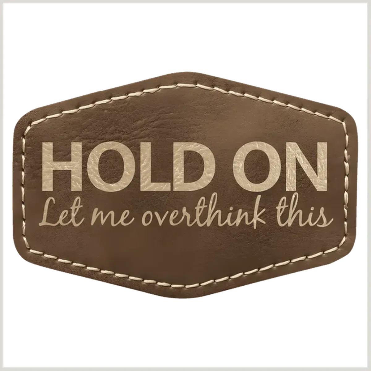 Personalized Patches in Self-Adhesive Leatherette - Hexagon Shape
