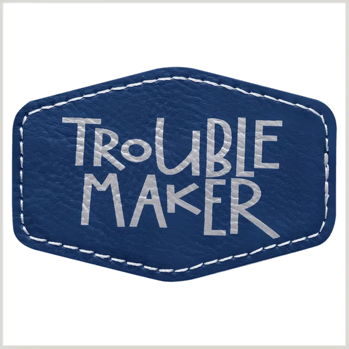 Personalized Patches in Self-Adhesive Leatherette - Hexagon Shape
