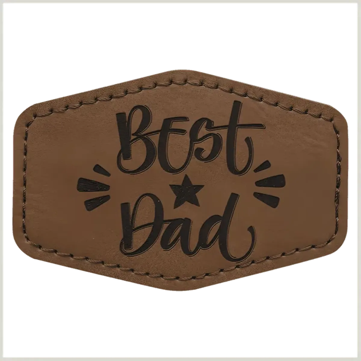 Personalized Patches in Self-Adhesive Leatherette - Hexagon Shape