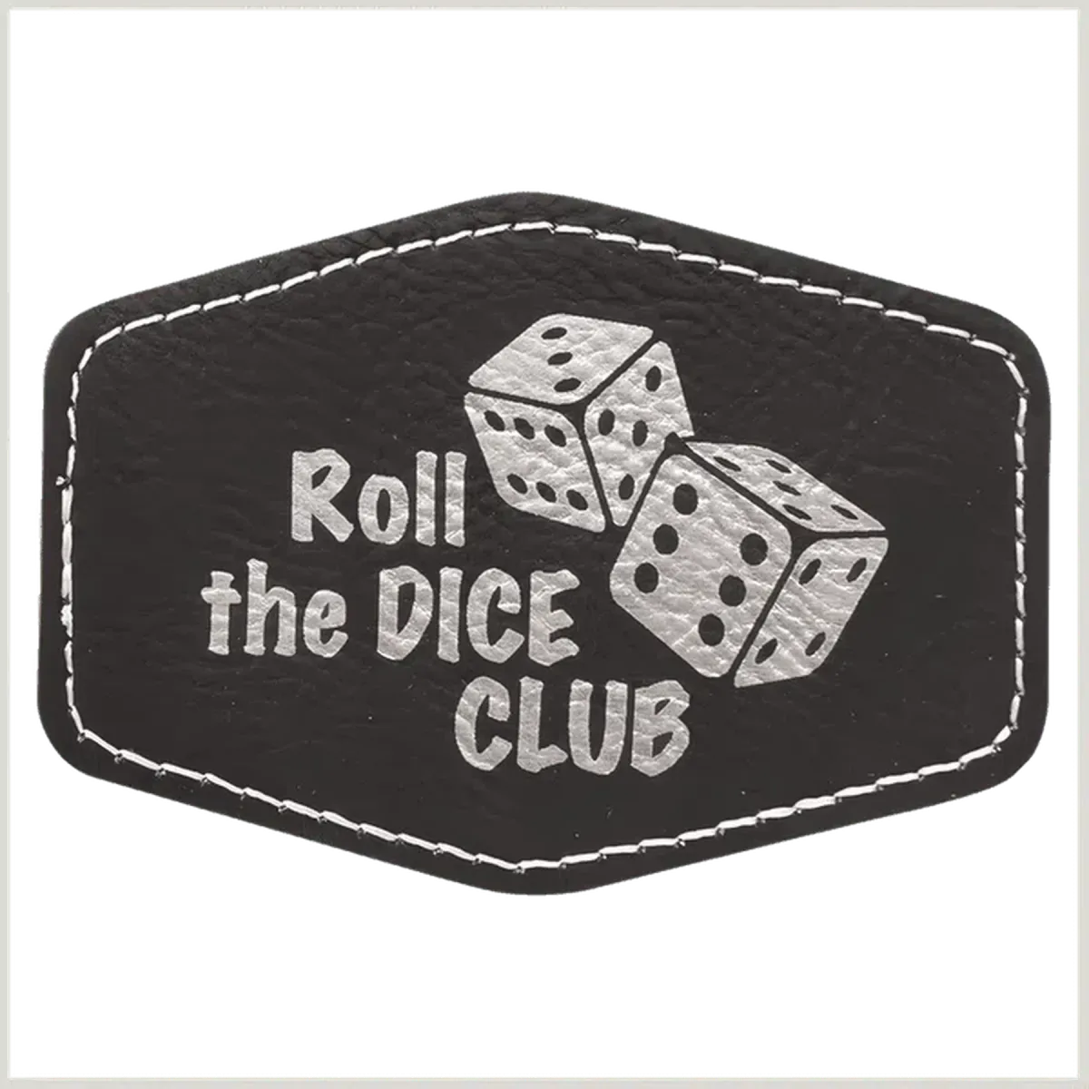 Personalized Patches in Self-Adhesive Leatherette - Hexagon Shape