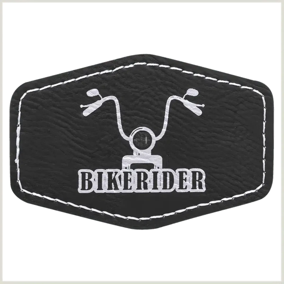 Personalized Patches in Self-Adhesive Leatherette - Hexagon Shape
