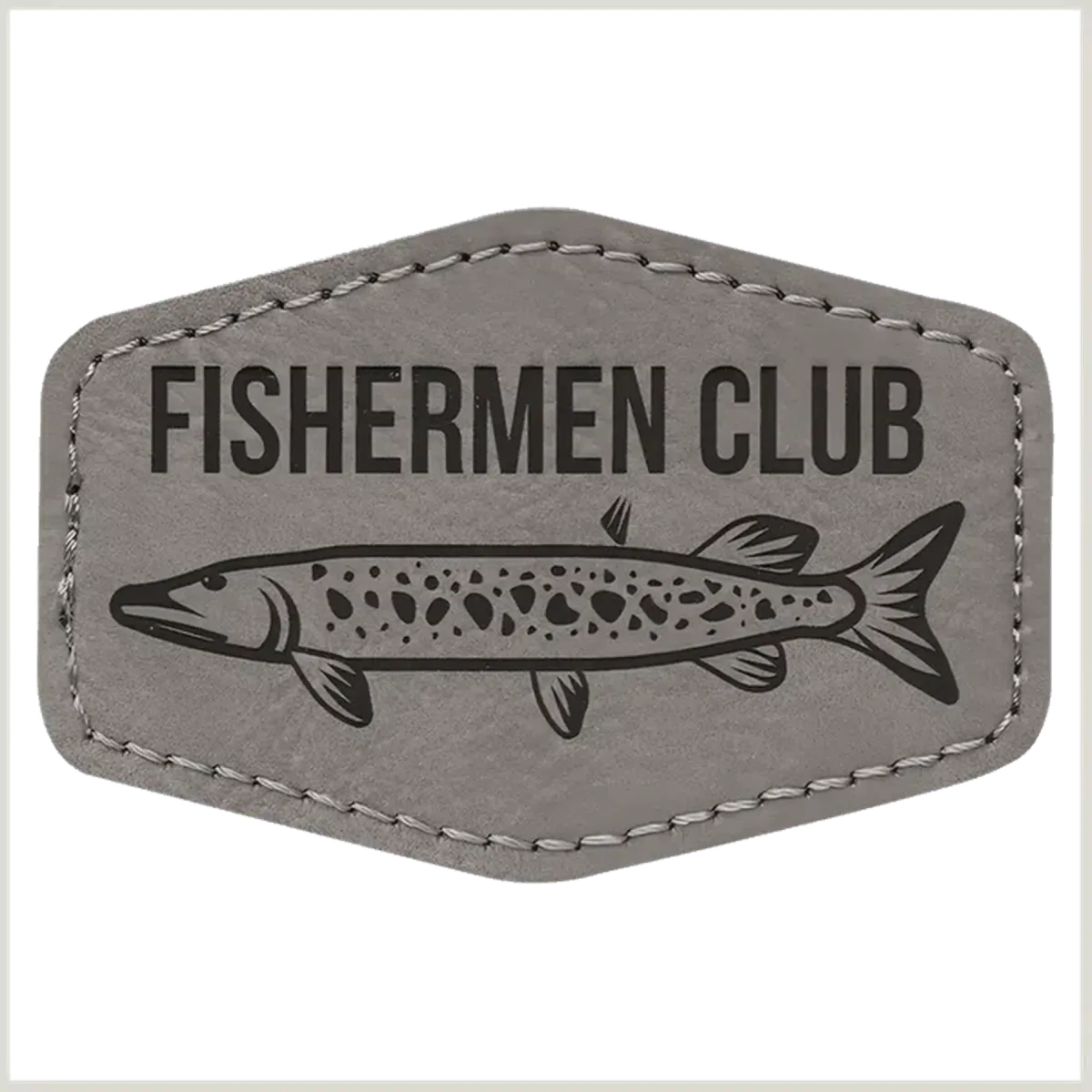 Personalized Patches in Self-Adhesive Leatherette - Hexagon Shape