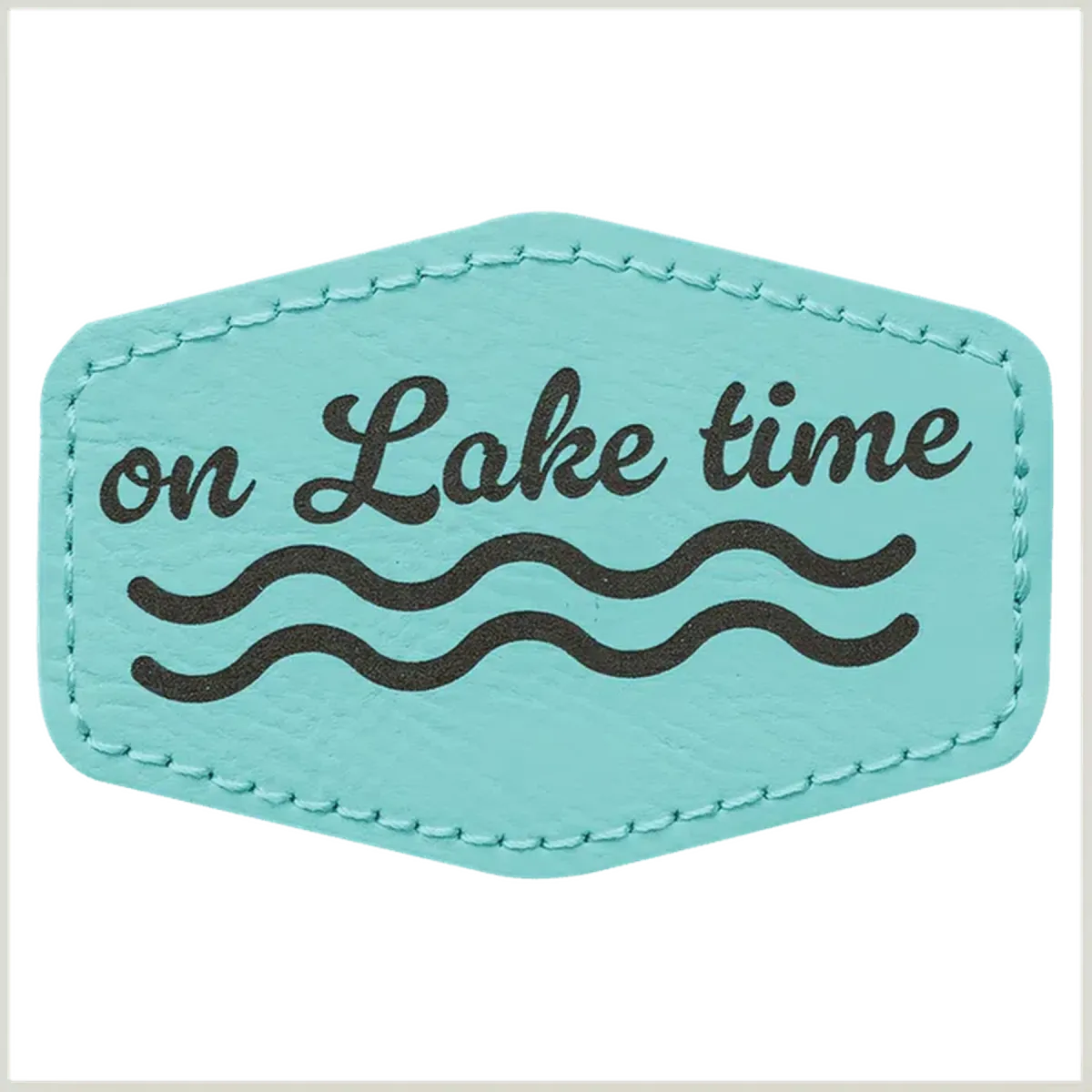 Personalized Patches in Self-Adhesive Leatherette - Hexagon Shape