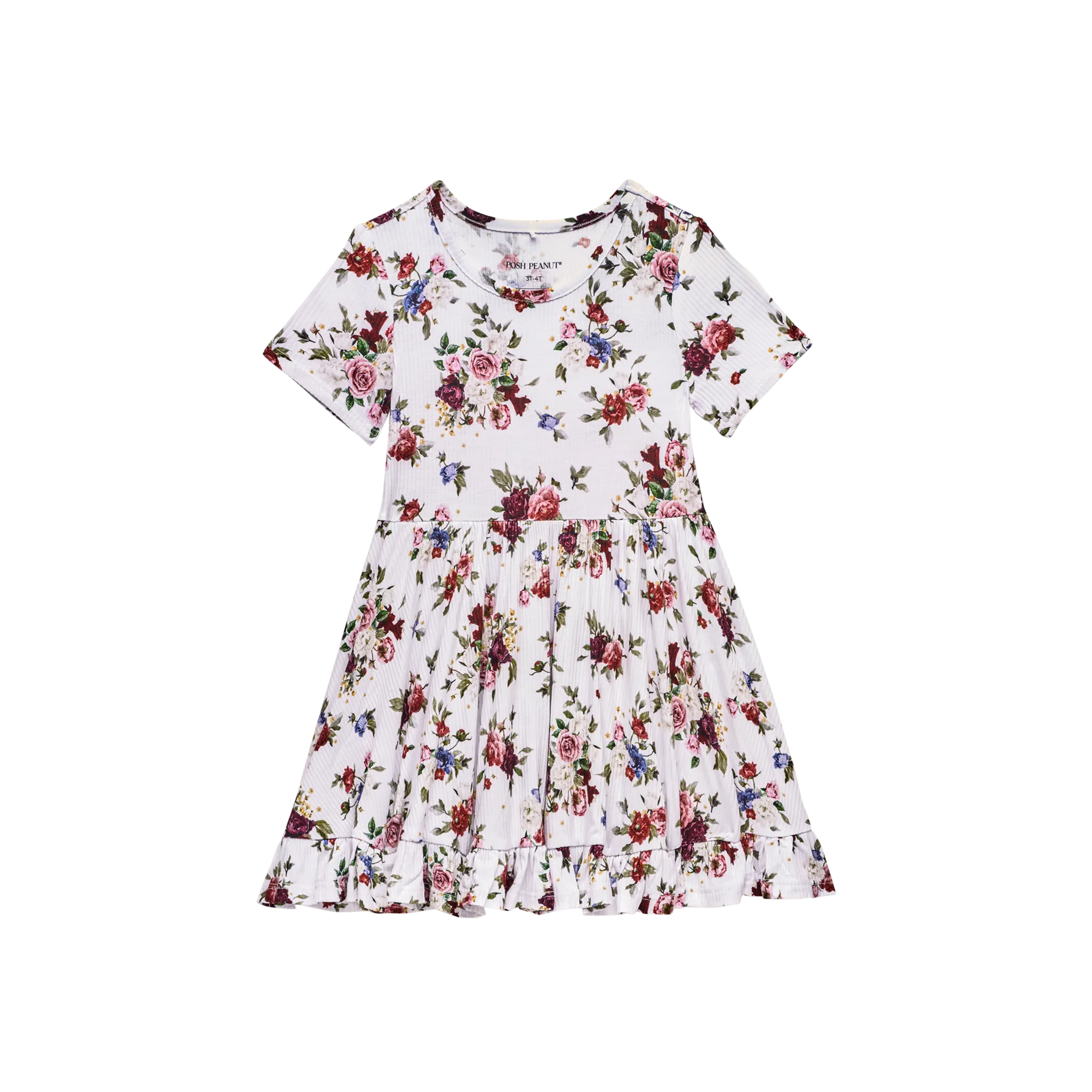 Philippa- Short Sleeve Ruffled Twirl Dress