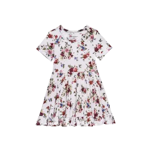 Philippa- Short Sleeve Ruffled Twirl Dress